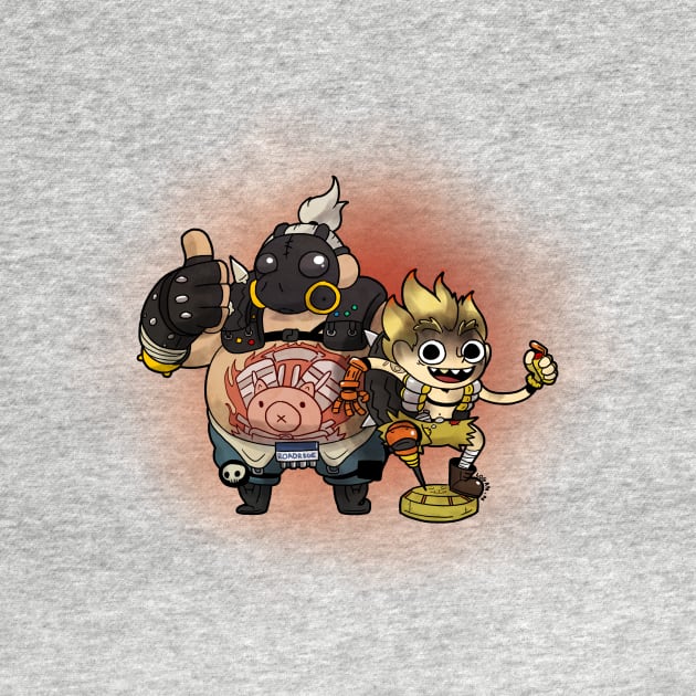 Roadhog and Junkrat by LoganN